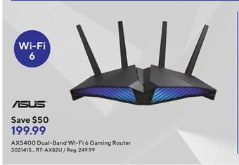 Staples Asus ax5400 dual-band wi-fi 6 gaming router offer