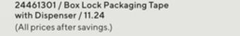 Staples Scotch box lock packaging tape with dispenser offer