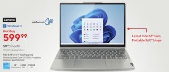Staples Lenovo flex 5i 14" 2-in-1 touch laptop offer