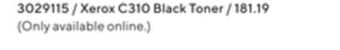 Staples Xerox c310 black toner offer