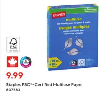 Staples Staples fsc-certified multiuse paper offer