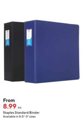Staples Staples standard binder offer