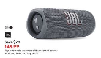 Staples Jbl flip 6 portable waterproof bluetooth speaker offer