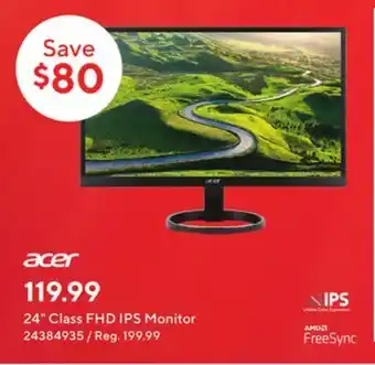Staples 24"class fhd ips monitor offer