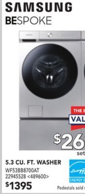 Lowe's Samsung 5.3 cu. ft. washer offer