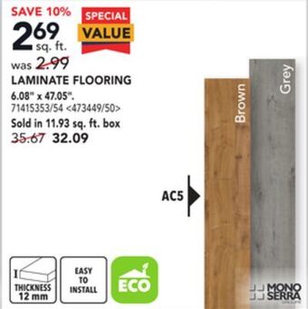 Lowe's Mono serra laminate flooring 6.08" x 47.05" offer