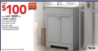 Lowe's Style selections "leisel" vanity 31" x 41" x 20" offer
