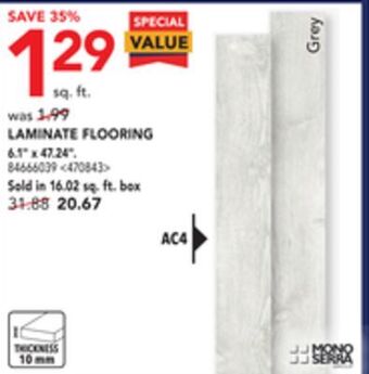 Lowe's Mono serra laminate flooring 6.1" x 47.24" offer