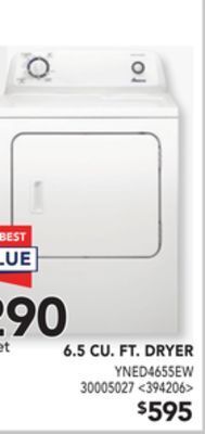Lowe's Amana 6.5 cu. ft. dryer offer