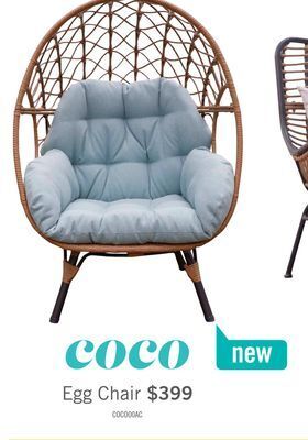 The Brick Coco egg patio chair offer