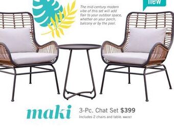 The Brick Maki 3-piece patio dining set offer