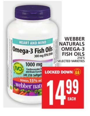 Food Basics Webber naturals omega-3  fish oils offer
