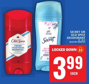 Food Basics Secret or old spice deodorant offer