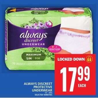 Food Basics Always discreet protective underwear offer
