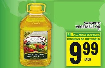Food Basics Saporito vegetable oil offer