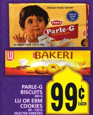 Food Basics Parle-g biscuits or lu or ebm cookies offer