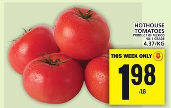 Food Basics Hothouse tomatoes offer