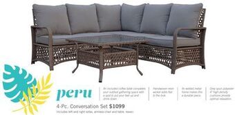 The Brick Peru 4-piece patio conversation set offer