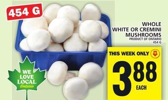 Food Basics Whole white or cremini mushrooms offer