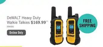 The Brick Dewalt dxfrs300 heavy duty walkie talkies offer