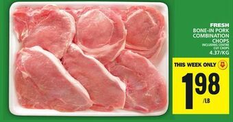 Food Basics Fresh bone-in pork combination chops offer
