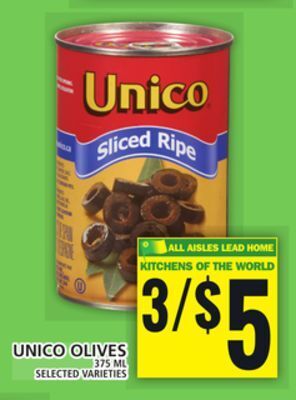 Food Basics Unico olives offer