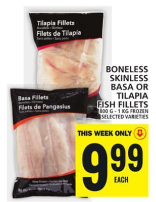 Food Basics Boneless skinless basa or tilapia fish fillets offer