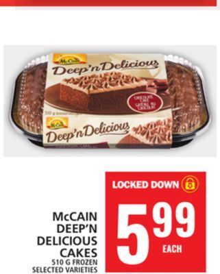 Food Basics Mccain deep'n delicious cakes offer