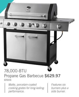 The Brick Grill chef 78,000 btu propane gas barbecue - gcf601ssp offer