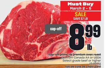 Independent Grocer Cap-off prime rib premium oven roast offer