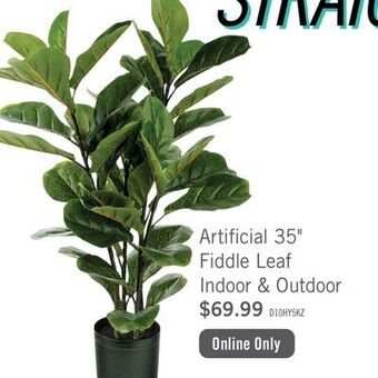 The Brick Artificial 35" fiddle leaf indoor & outdoor in black pot offer