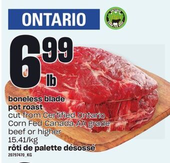 Independent Grocer Boneless blade pot roast offer