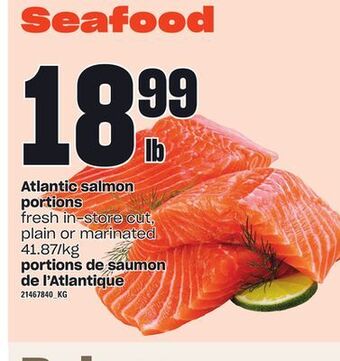 Independent Grocer Atlantic salmon portions offer