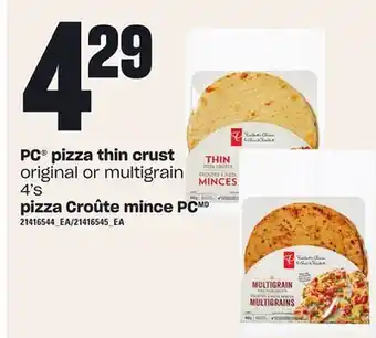 Independent Grocer Pc® pizza thin crust,4's offer