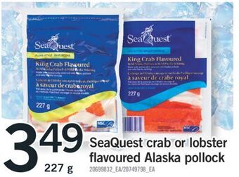 Fortinos Seaquest crab or lobster flavoured alaska pollock, 227 g offer