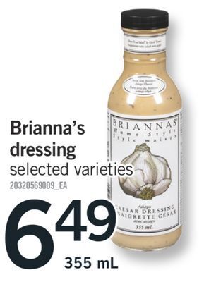 Fortinos Brianna's dressing, 355 ml offer