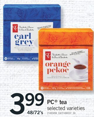 Fortinos Pc® tea, 48/72's offer