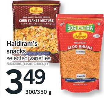 Fortinos Haldiram's snacks, 300/350 g offer