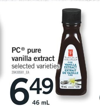 Fortinos Pc® pure vanilla extract, 46 ml offer