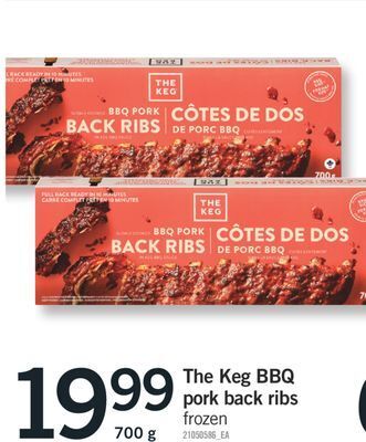 Fortinos The keg bbq pork back ribs, 700 g offer