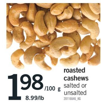 Fortinos Roasted cashews offer