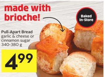 Foodland Pull-apart bread garlic & cheese or cinnamon sugar 340-380 g offer