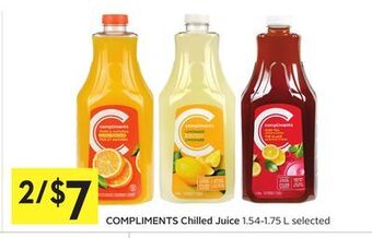 Foodland Compliments chilled juice, 1.54-1.75 l selected offer