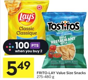 Foodland Frito-lay value size snacks 275-480 g offer