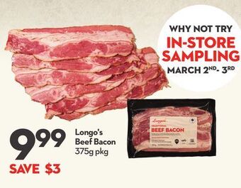 Longo's Longo's beef bacon offer
