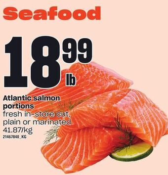 Loblaws Atlantic salmon portions offer