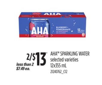 Loblaws Aha™ sparkling water, 12x355 ml offer
