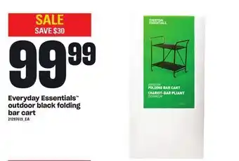 Loblaws Everyday essentials™ outdoor black folding bar cart offer