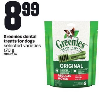 Loblaws Greenies dental treats for dogs, 170 g offer