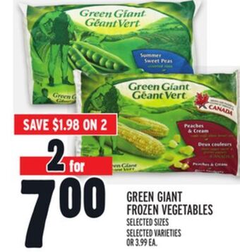 Metro Green giant frozen vegetables offer